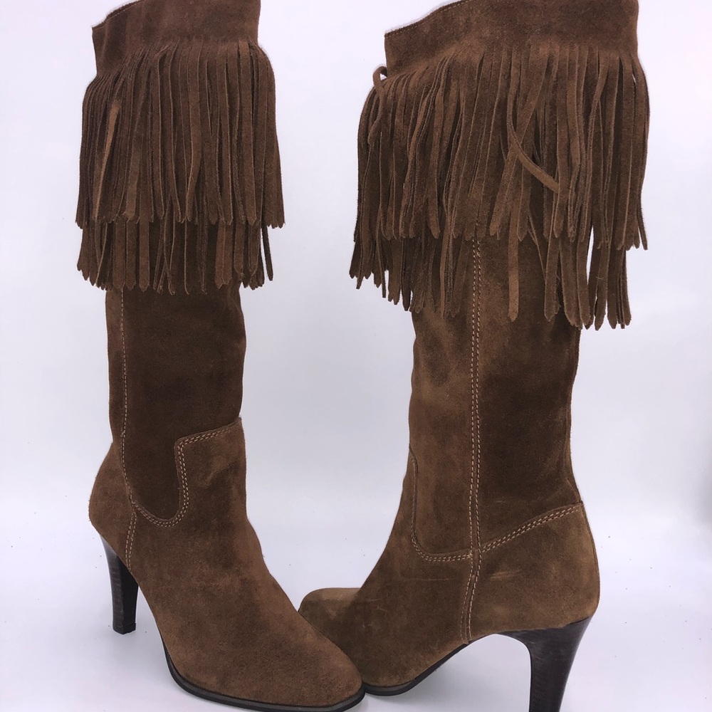 Sioux Brown Suede Fringe Boots. NEW!! w/o tags.